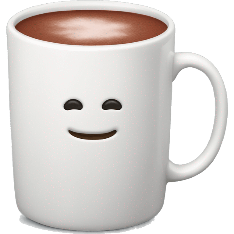 Red mug full of hot cocoa emoji