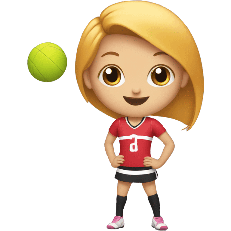  A handballer girl with a 9 on her mez emoji