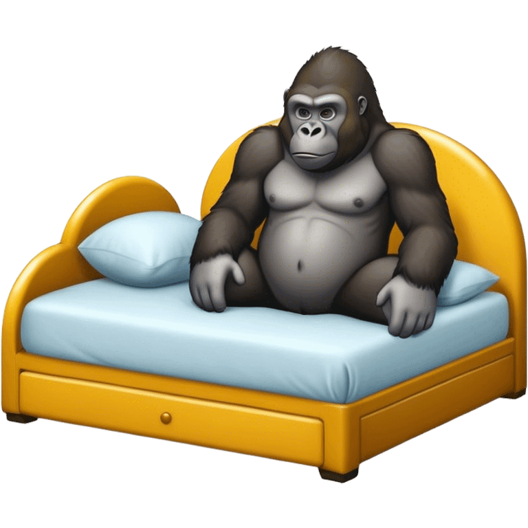 gorilla shaped bed  emoji