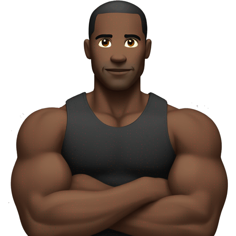 muscular black man emoji