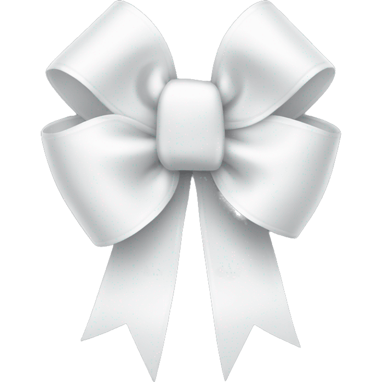 cute white ribbon bow emoji