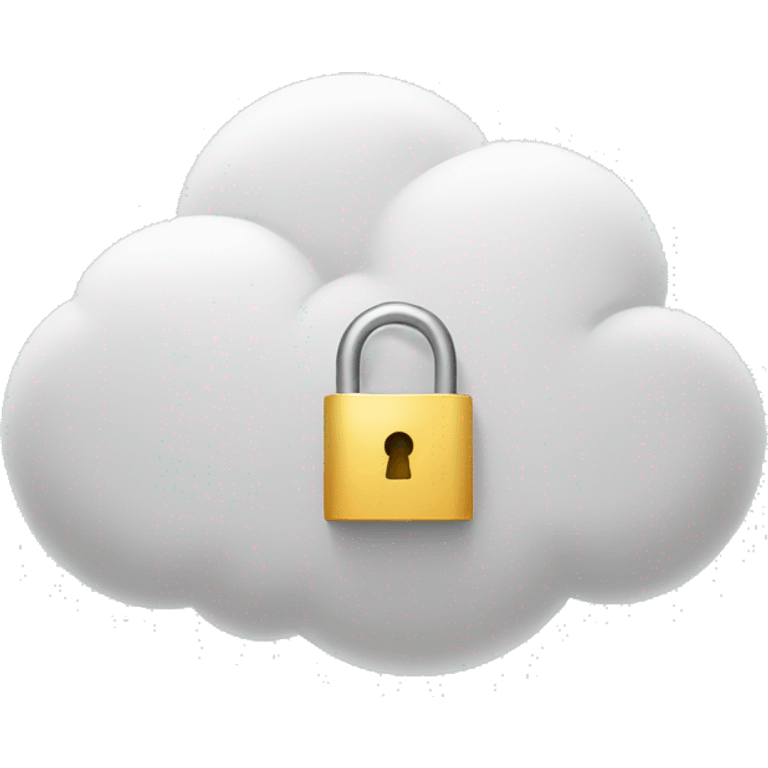 private cloud with a lock emoji