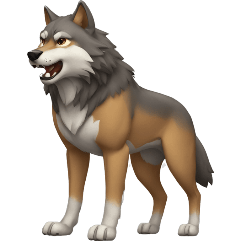 muscular wolves emoji