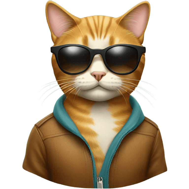 Cat with sunglasses emoji