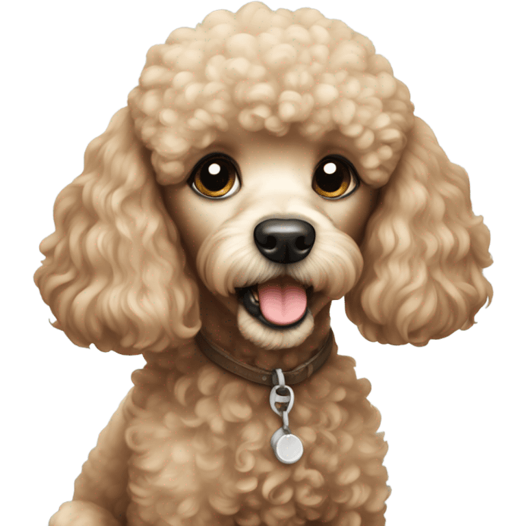 Mini poodle begging  emoji