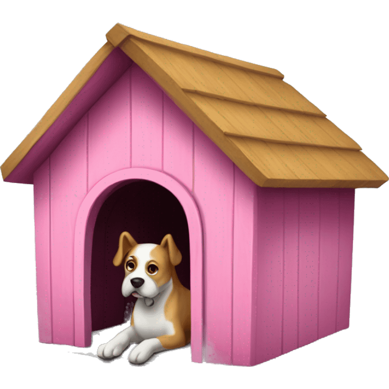 Pink dog shed empty  emoji