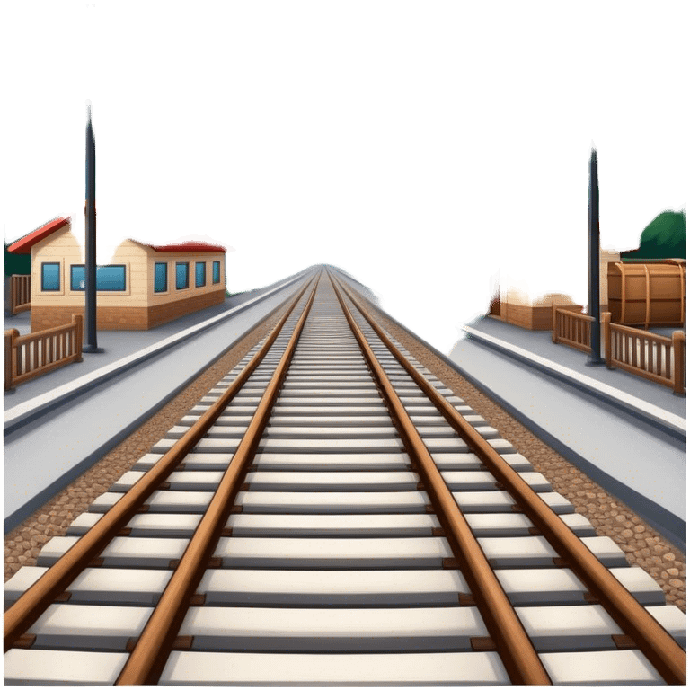 Railroad leading to a station emoji