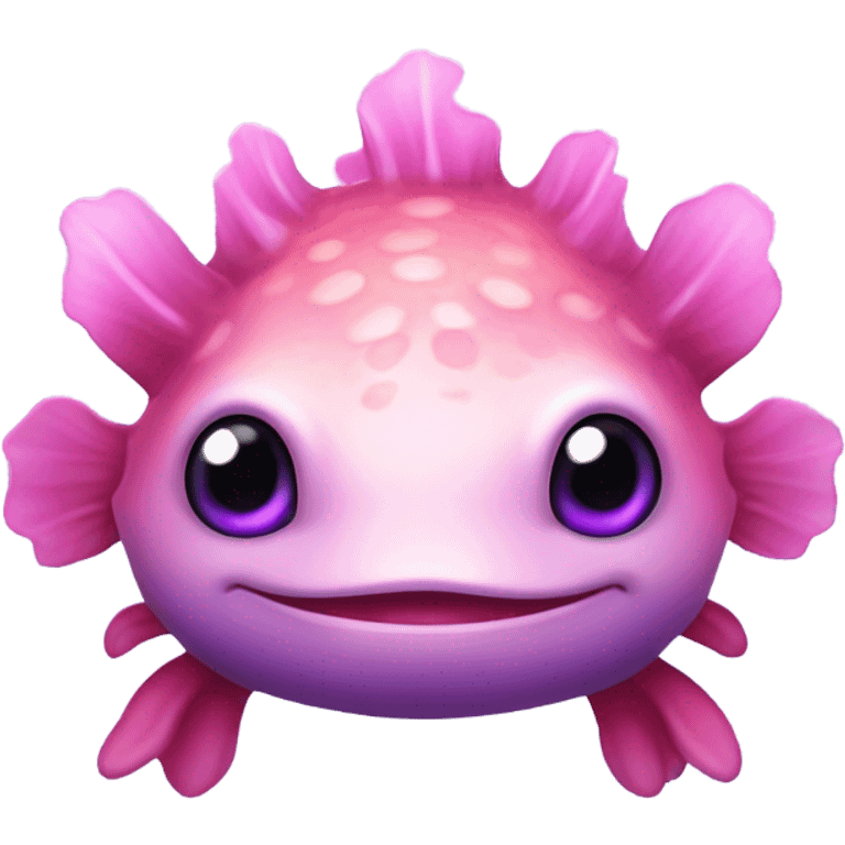 pink and purple axolotl  emoji