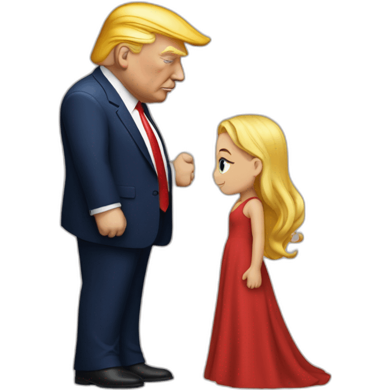 trump kissing his daughter, positivity, inclusiveness emoji