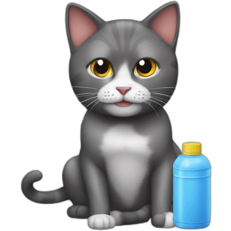 super hero cat using deodrant emoji