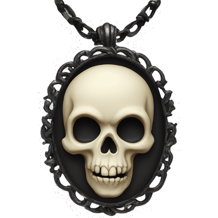 skull goth jewelry emoji