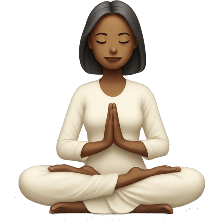 Meditation girl  emoji