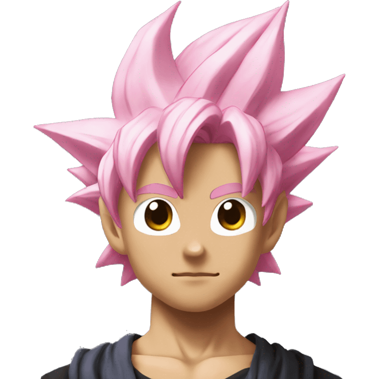 goku black with pink hair and earring emoji