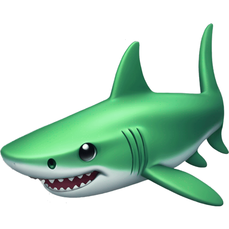 Green shark  emoji