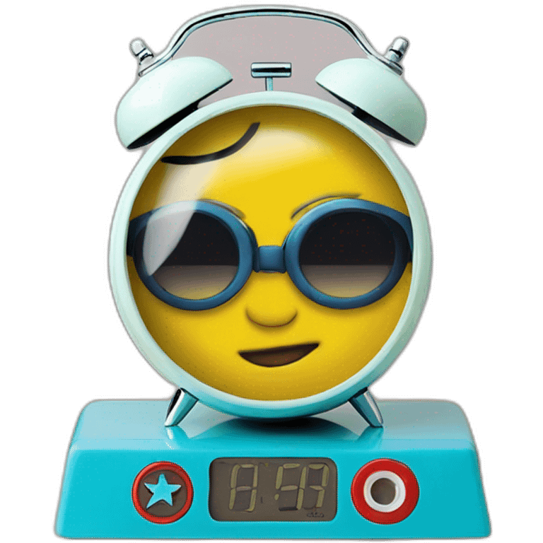 Funny superheroes modern alarm clock for kids emoji