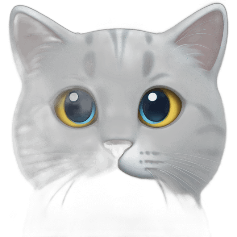 Un chat bleu emoji