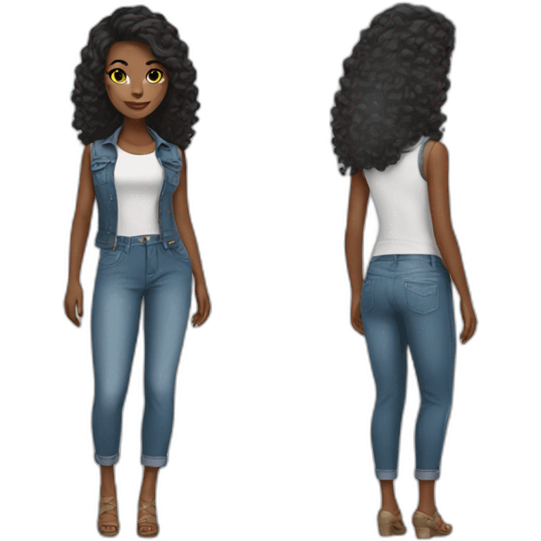 Fashion dressed avatar emoji