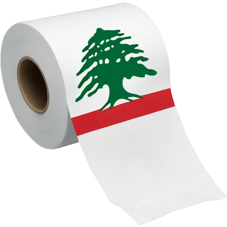 Lebanon flag on toilet paper  emoji