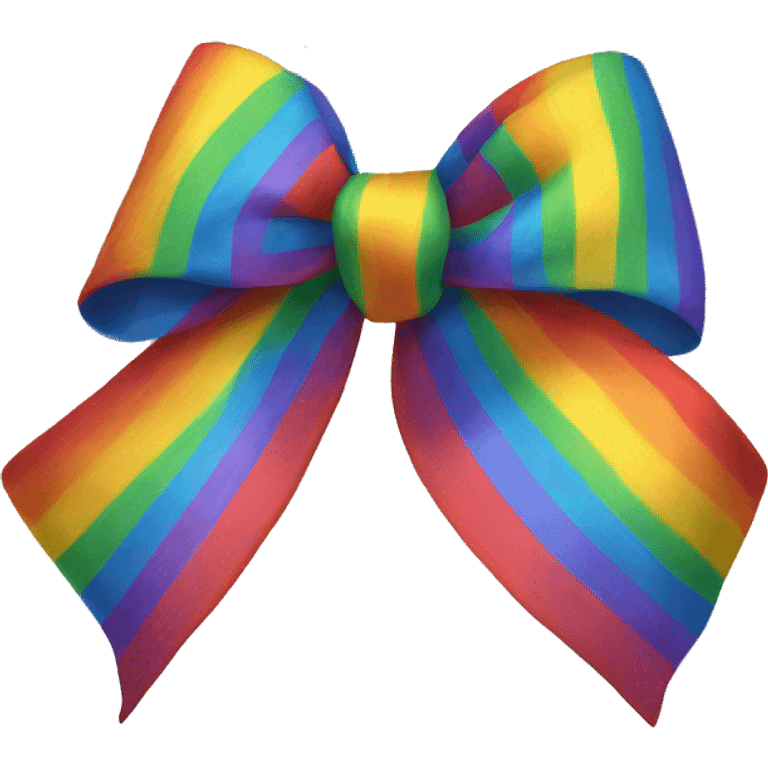 Singular rainbow bow emoji