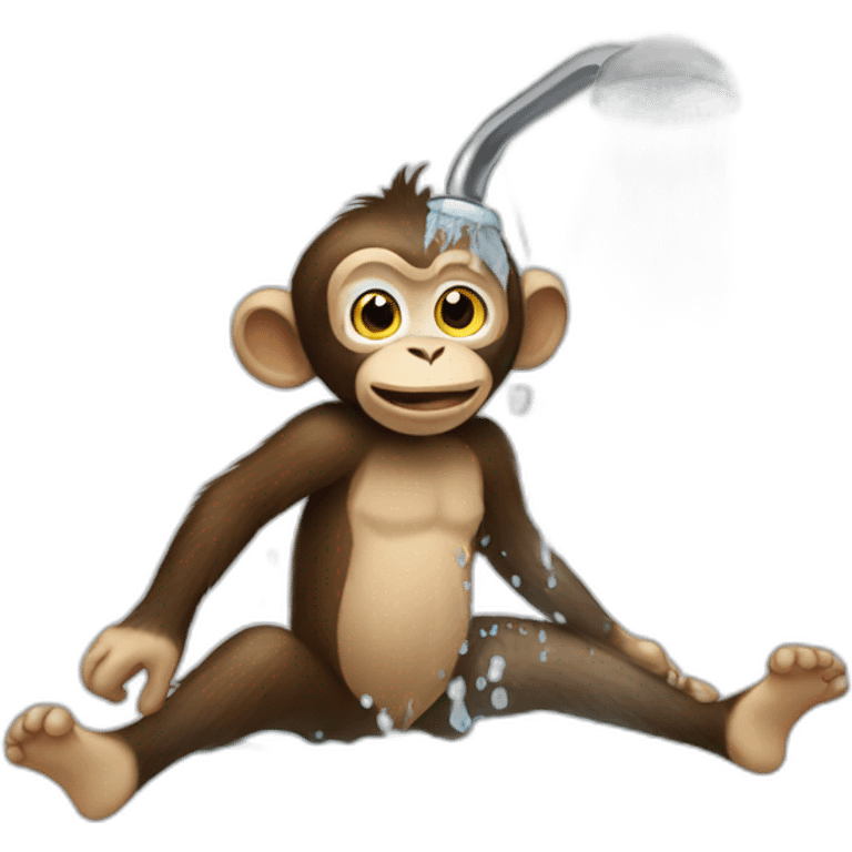 monkey showering emoji