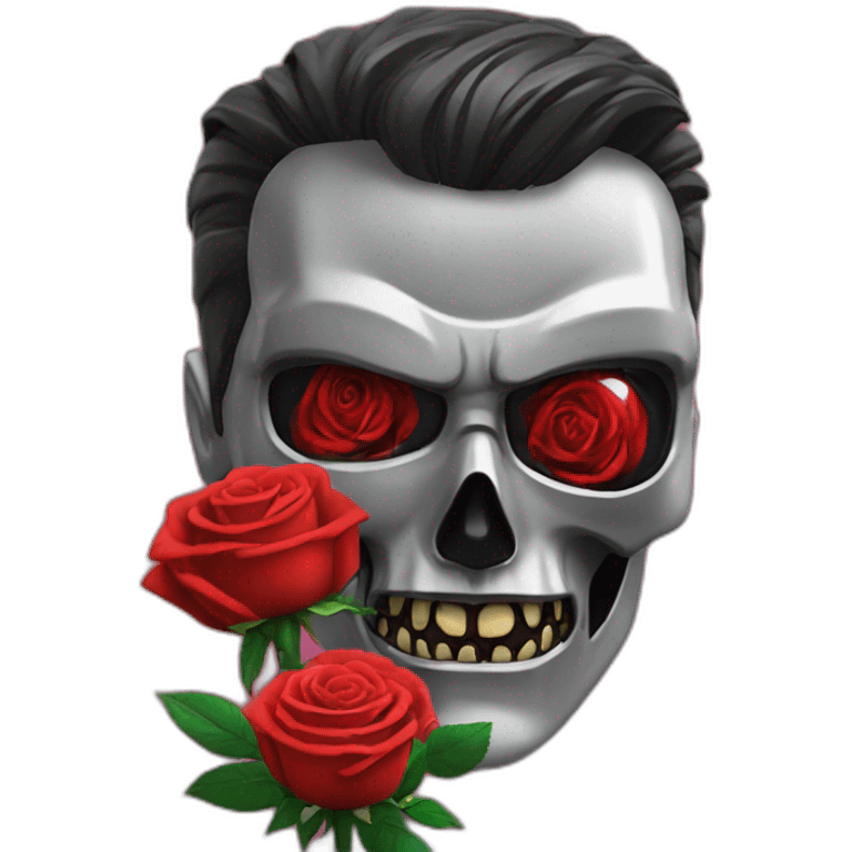 T800 biting a rose emoji