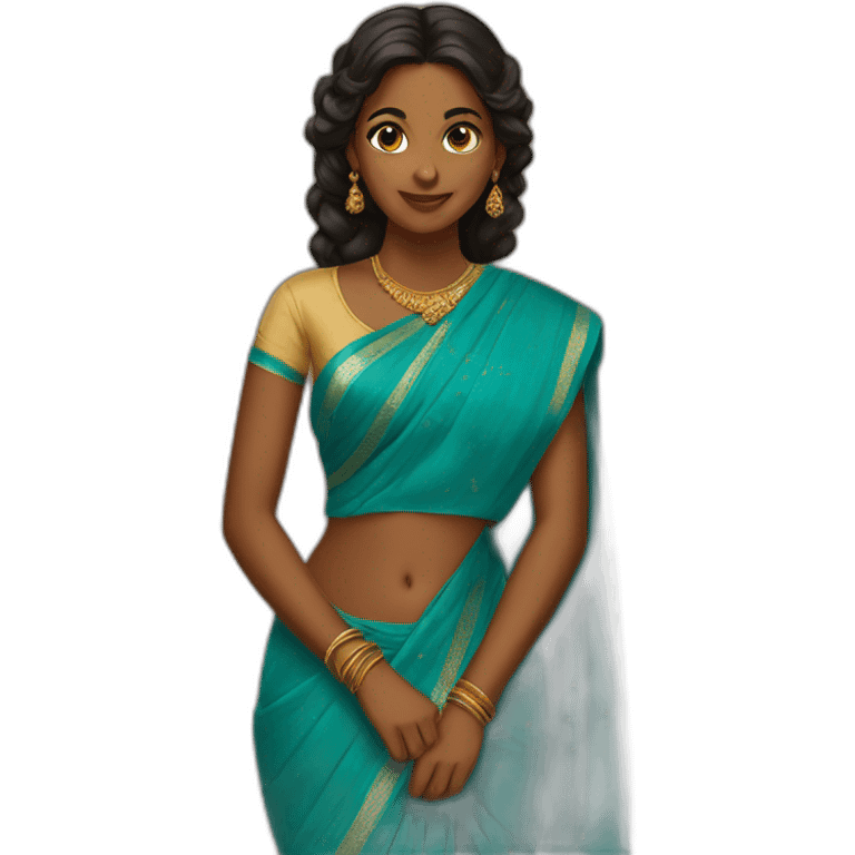 brown girl sari emoji