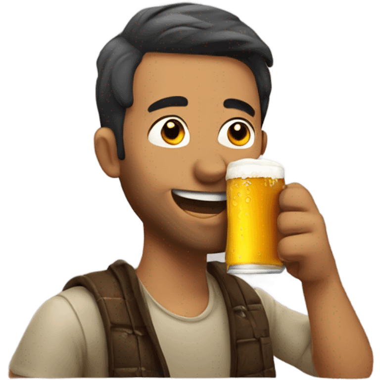 Guy drinking a beer  emoji