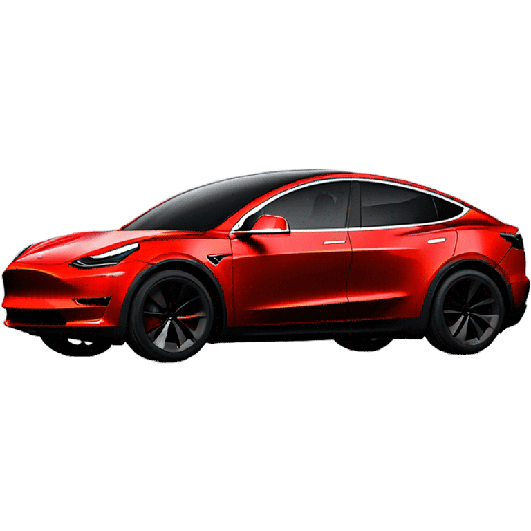 Red Tesla Model Y Performance Black Rims emoji