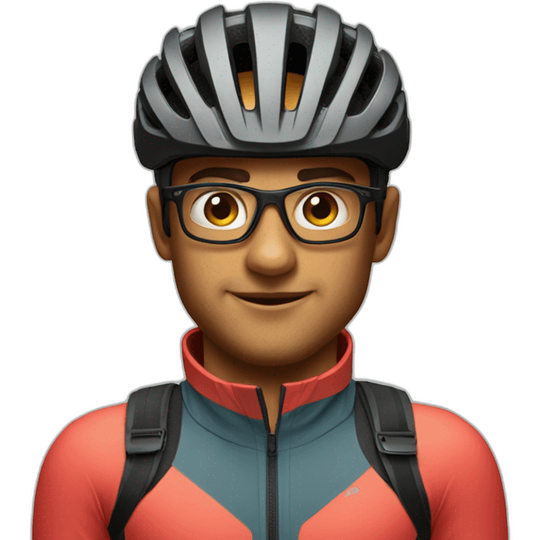 Ciclista con gafas emoji