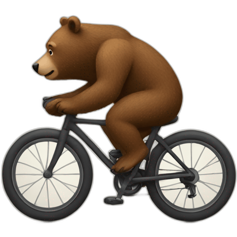 Bear cycling emoji