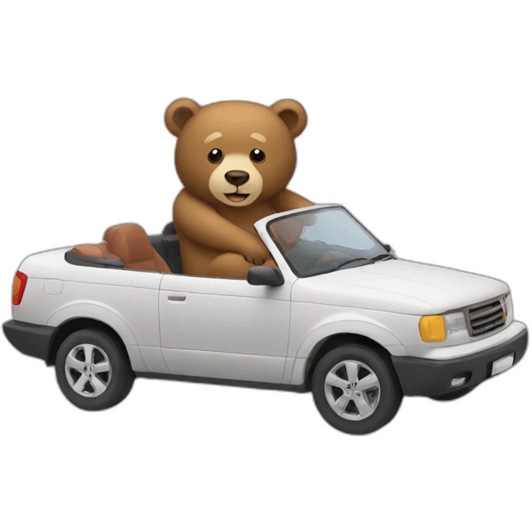 Bear in a car emoji