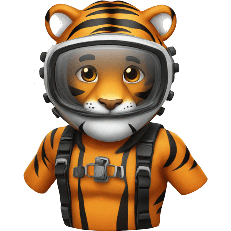 Tiger scuba moist emoji