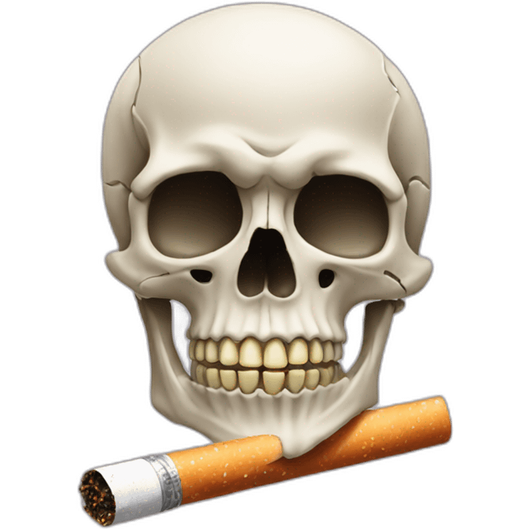 Skull with cigarette  emoji