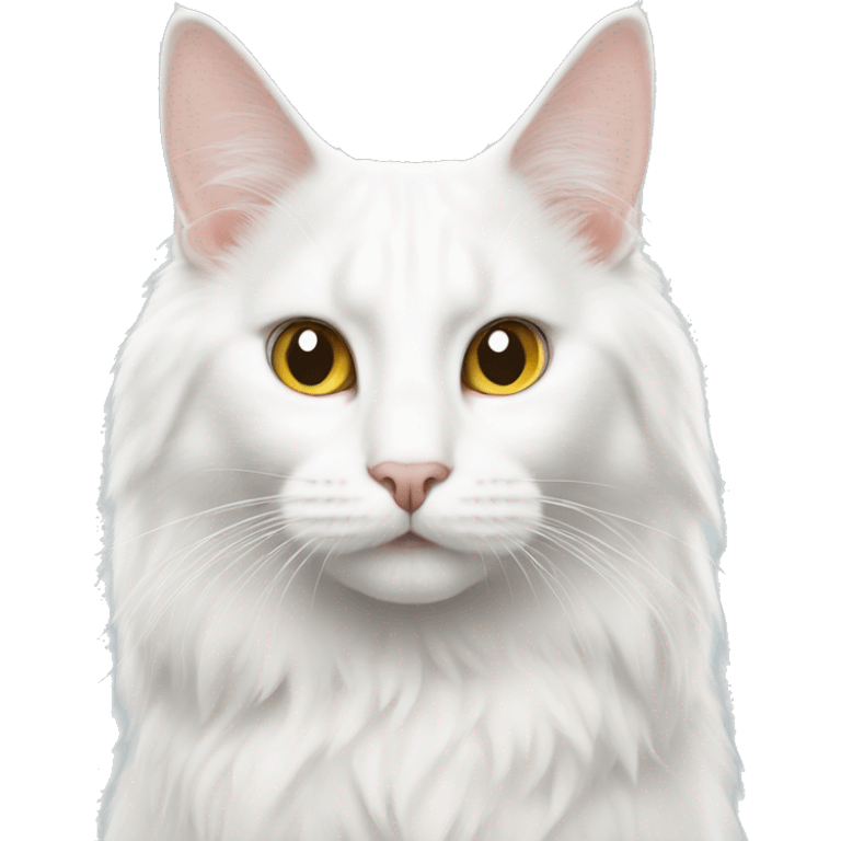 White Turkish angora cat emoji