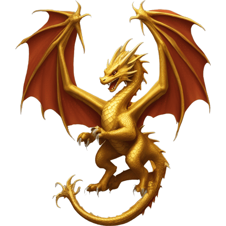 House of the dragon Syrax, gold dragon emoji