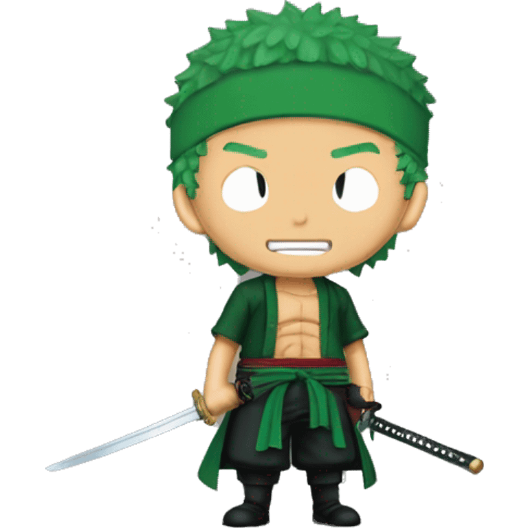 one zoro one piece with sword emoji