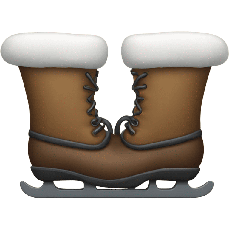 Two boots riding a sleigh emoji