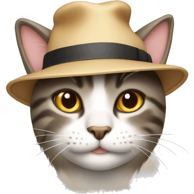 Cat wearing hat  emoji