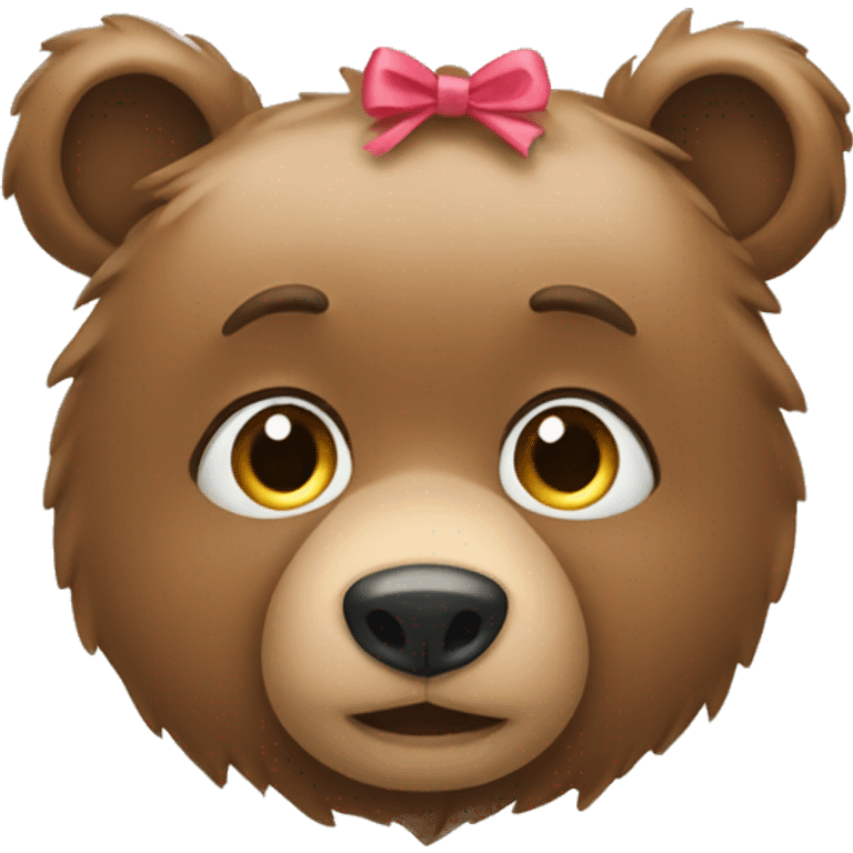 Bear with bows emoji