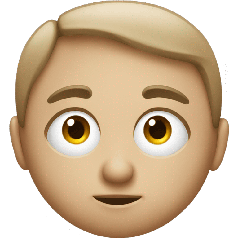 side view of round face, single eye staring at you emoji