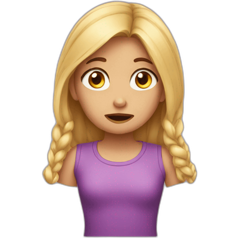 girl worries emoji