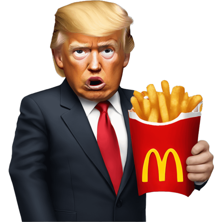 Trump eating McDonalds  emoji