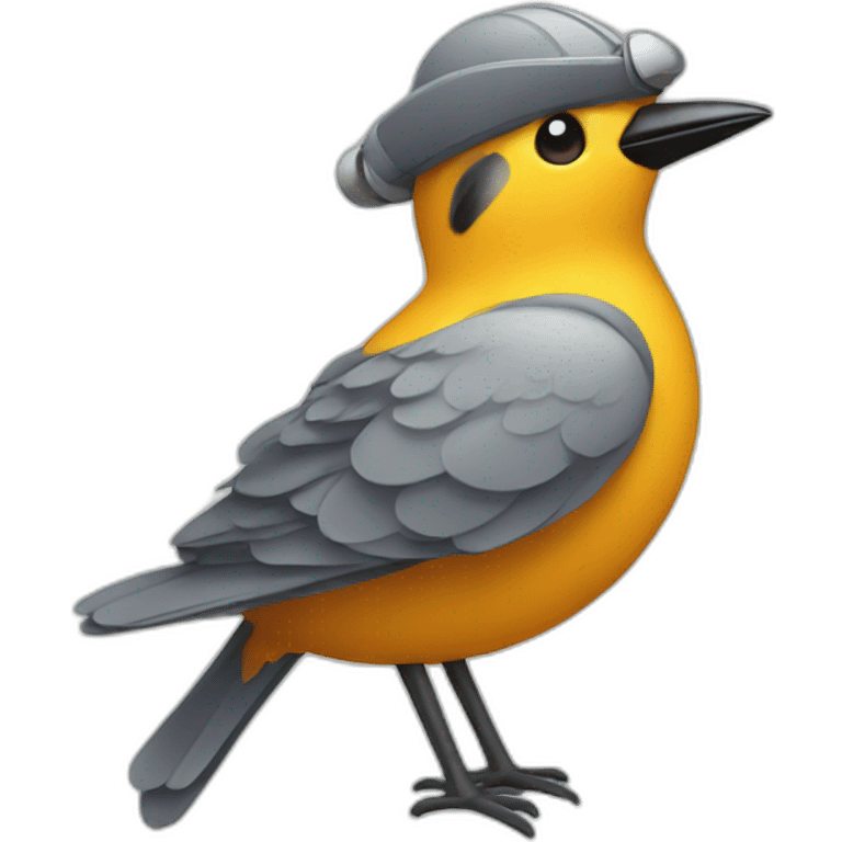 Bird with propellor cap emoji