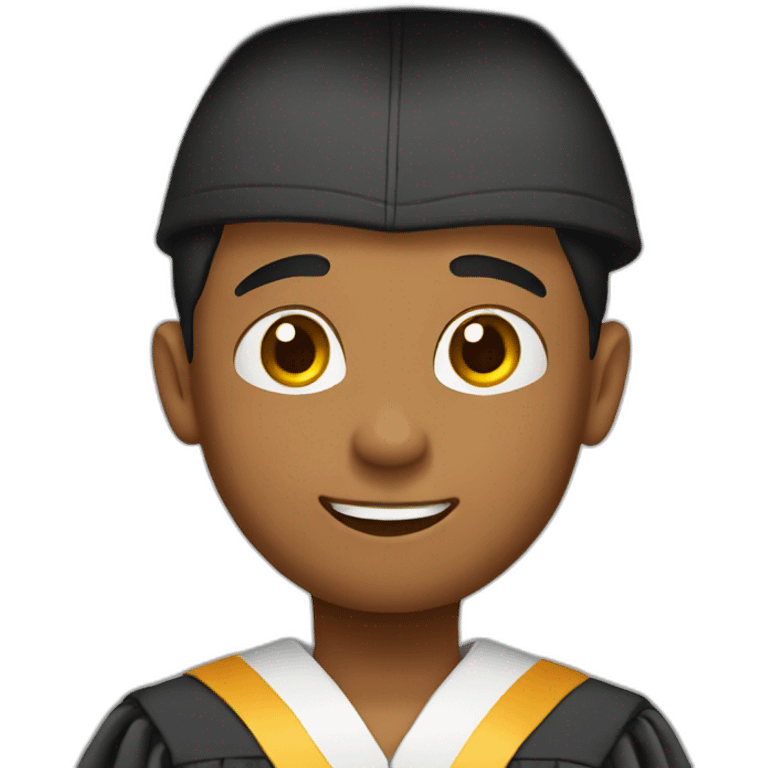 tan boy in graduation emoji