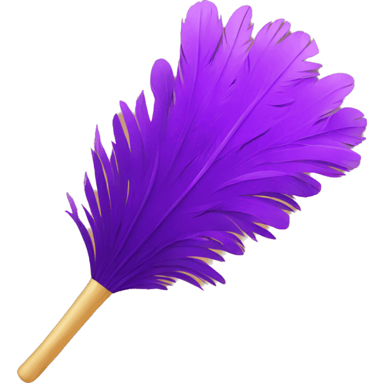 purple feather duster emoji