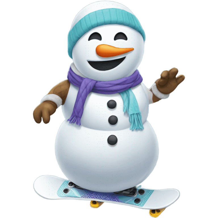 Snowman that snowboard  emoji