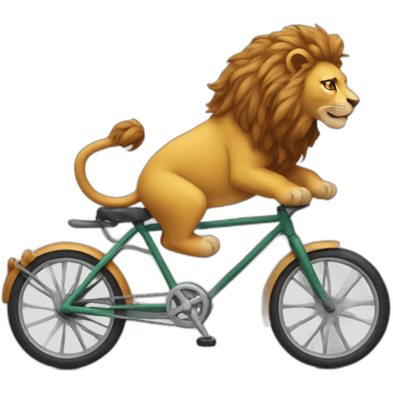 Lion on a bike emoji