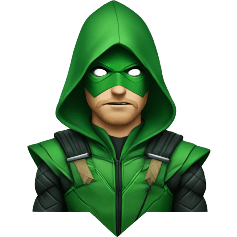 green arrow from DC with a hood on emoji