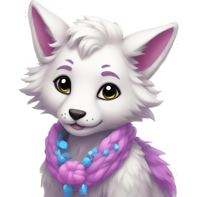 Kawaii bright fantasy ethereal anthro fursona animal emoji