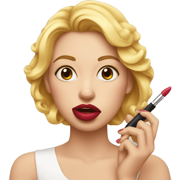 emoji applying lipstick emoji